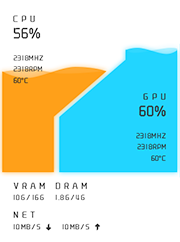 桌面硬件监控皮肤显示效果图